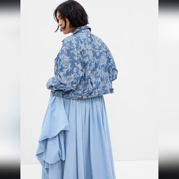 Gap × LoveShackFancy Floral Icon Denim Jacket - Picture 5 of 6